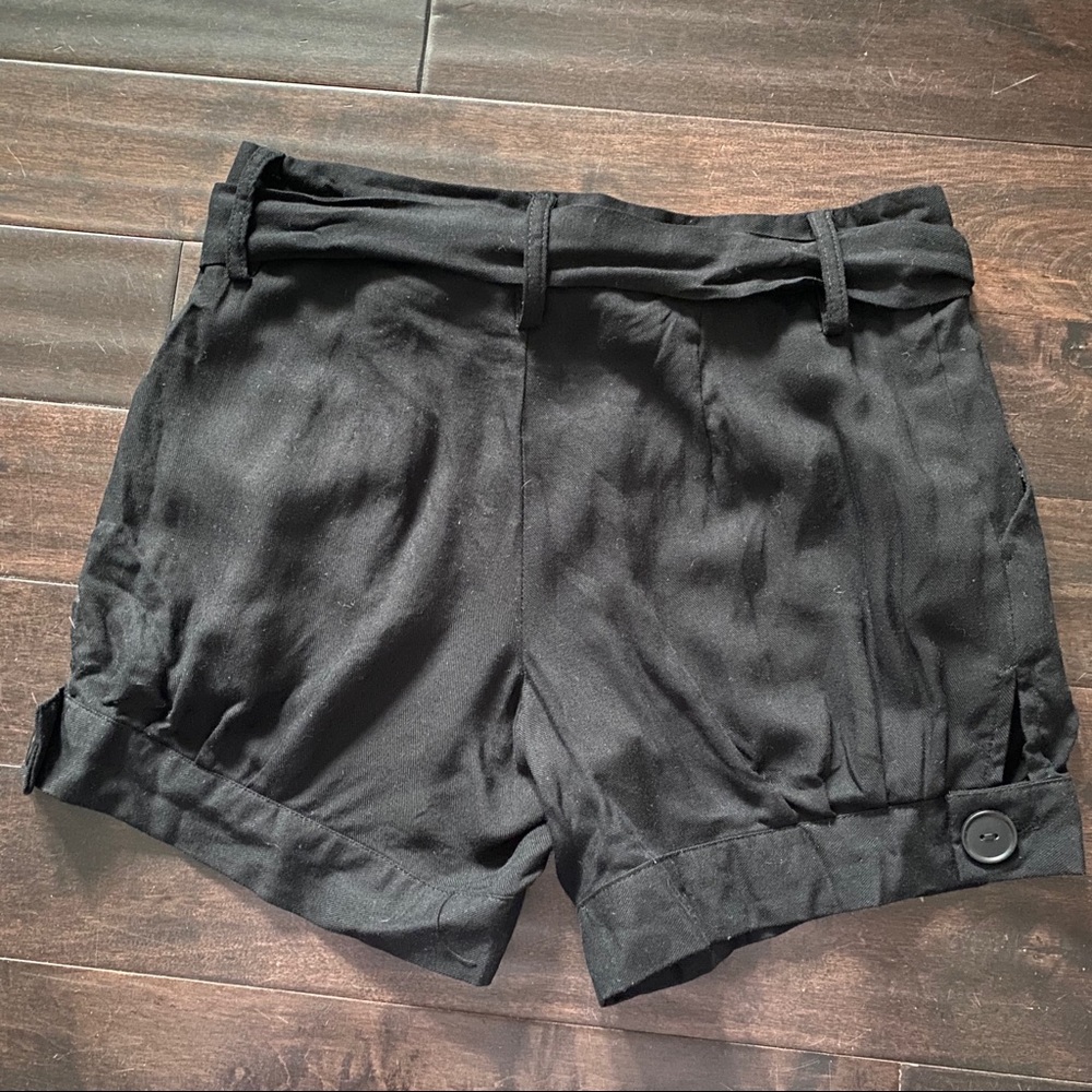 NWT Belted Tie Black Shorts size 0 - Picture 7 of 9